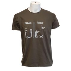 TEE SHIRT HUMORISTIQUE CHASSE KAKI