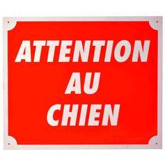 PLAQUE ALU ATTENTION AU CHIEN