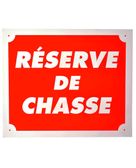 PLAQUE ALU ATTENTION RESERVE CHASSE