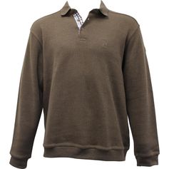 SWEAT COL BOUTONNE CAMEL