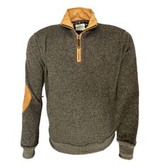 SWEAT COL ZIP COUDIERE MARRON