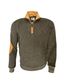 SWEAT COL ZIP COUDIERE MARRON