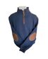 SWEAT COL ZIP COUDIERE MARINE