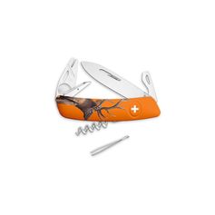 COUTEAU 11 MULTIFONCTIONS ORANGE CERF