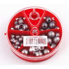 PLOMB BOITE BALLE RONDE PERCEE X5
