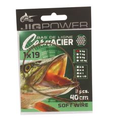 BAS DE LIGNE ACIER BOUCLE 19 B 40CM