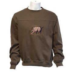 SWEAT BRODE SANGLIER KAKI