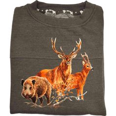 SWEAT TRIO DE GIBIER KAKI