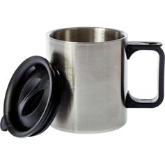MUG DOUBLE PAROI INOX AVEC COUVERCLE