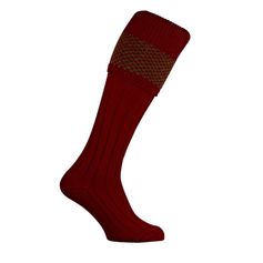 CHAUSSETTE PENRITH OLIVE BURGUNDY