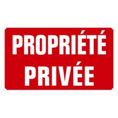 PANNEAU ALU PROPRIETE PRIVEE