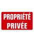 PANNEAU ALU PROPRIETE PRIVEE