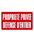 PANNEAU ALU PROP.PRIV.DEF.D'ENTRER