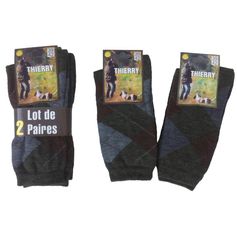 LOT 2 CHAUSSETTES JACQUARD