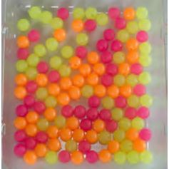 PERLE RONDE JAUNE/ORANGE/ROSE X100