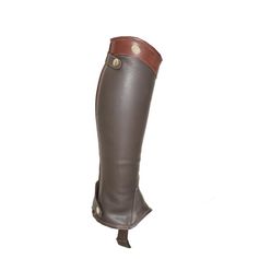 MINI-CHAPS CUIR HAVANE