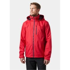 VESTE IMPERMEABLE CREW HOOD ROUGE
