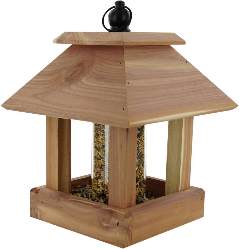 Mangeoire en bois Hut pour les oiseaux de la nature - 2 tailles disponible