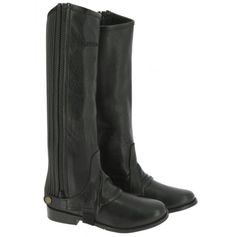 MINI-CHAPS EQUITHEME CUIR NOIR