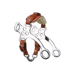 HACKAMORE CUIR DOUBLE MOUTON ACIER