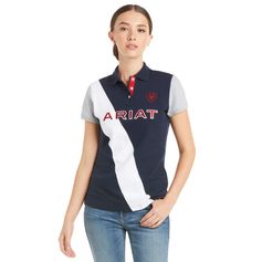 POLO FEMME TEAM TARYN MARINE/BLANC