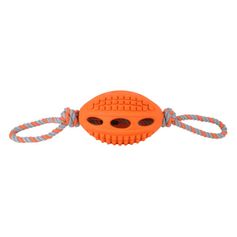 JOUET RUGBY BUMPER+CORDE NOEUDS31CM