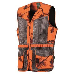 GILET FEMME CAMO ORANGE FOREST