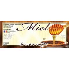 ETIQUETTES "DE NOTRE RUCHER" X100