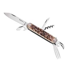 COUTEAU TIRE-BOUCHON 6FONCTIONS CORNE DE CERF