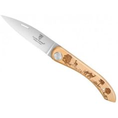 COUTEAU CAPUCIN EN BUIS SCENE DE CHASSE