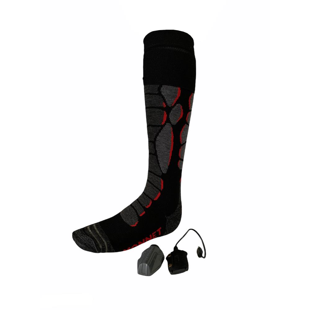 MONNET Heatprotech Socks /noir rouge 2023-2024 Confort du Pied Systèmes  Chauffant mixte