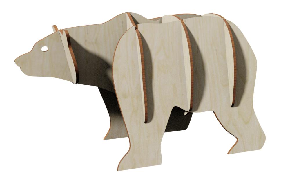 TROPHEE BOIS OURS