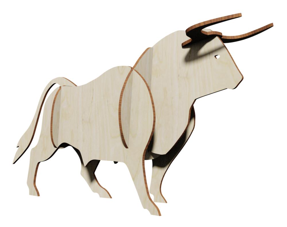 TROPHEE BOIS TAUREAU