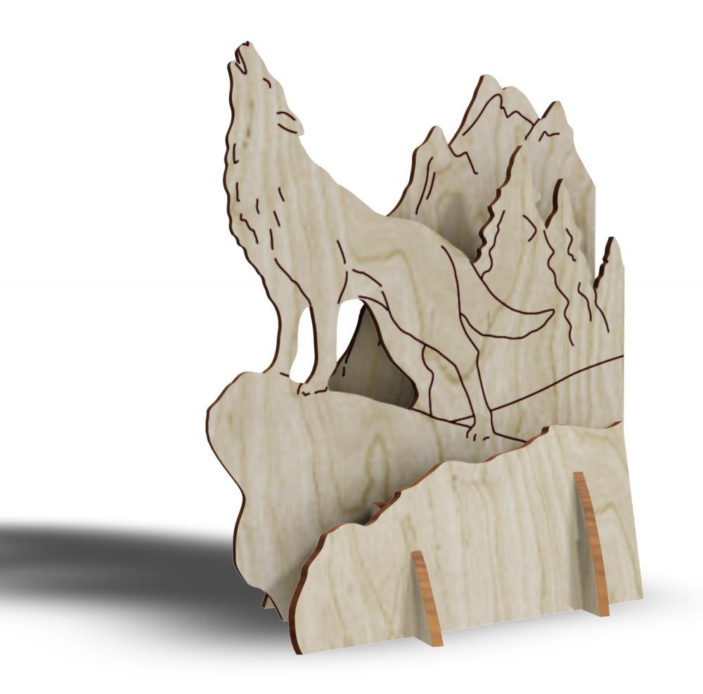 DIORAMA BOIS LOUP SCENETTE S 8X15X12