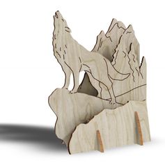 DIORAMA BOIS LOUP SCENETTE S 8X15X12