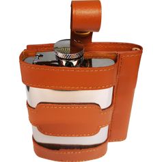 COFFRET FLASQUE CUIR BLOC NOTES 4 OZ