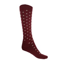 CHAUSSETTES FANTAISIE POIS BORDEAUX