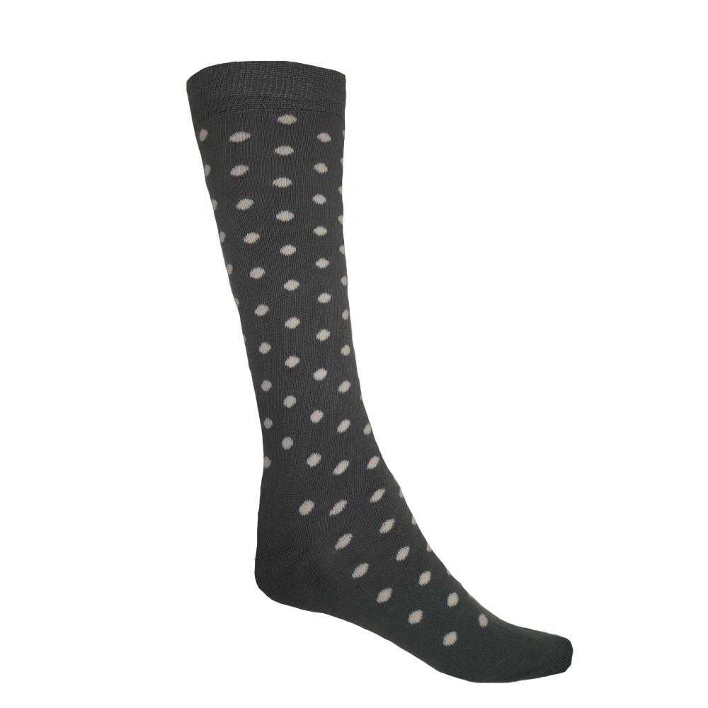 CHAUSSETTES FANTAISIE POIS GRIS