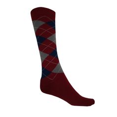 CHAUSSETTES BAMBOO BORDEAUX/GRIS