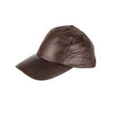 CASQUETTE EN CUIR MARRON