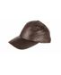 CASQUETTE EN CUIR MARRON