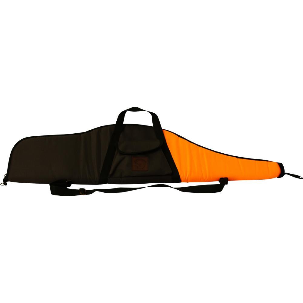 Fourreau Fusil/carabine Polyester Orange Kaki - Longueur 120-130 Cm - Poche Extérieure, Sangle, Protection Anti-choc