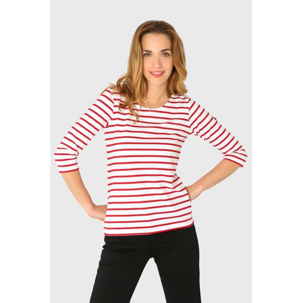 MARINIERE ML FEMME CAPCOZ ROUGE