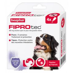 PIPETTES FIPROTEC TRES GD CHIEN X4