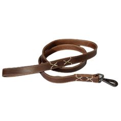 LAISSE SURPIQUEE 120CM MARRON