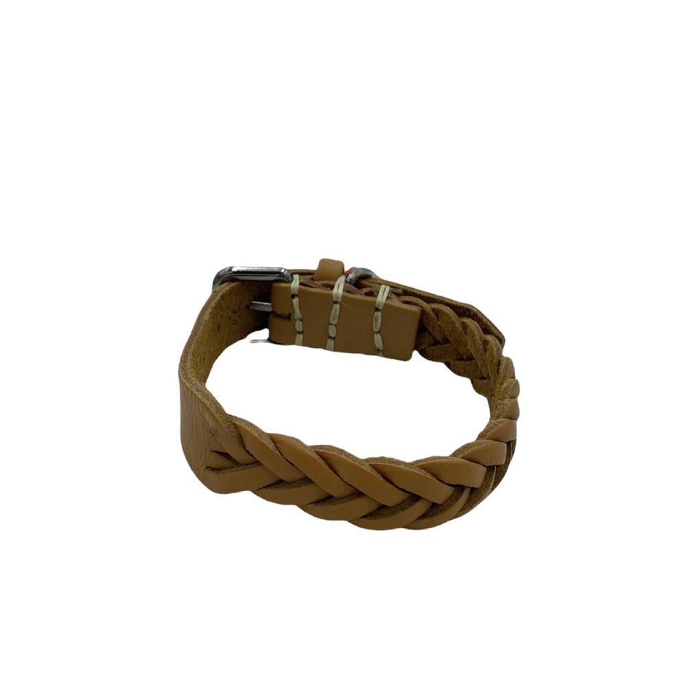 COLLIER TRESSE 50CM COGNAC