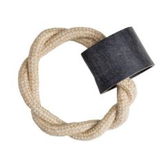 ANNEAU COTON RECYCLE ET CORNE 10CM