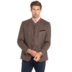 VESTE LUCIANO LAINE MARRON