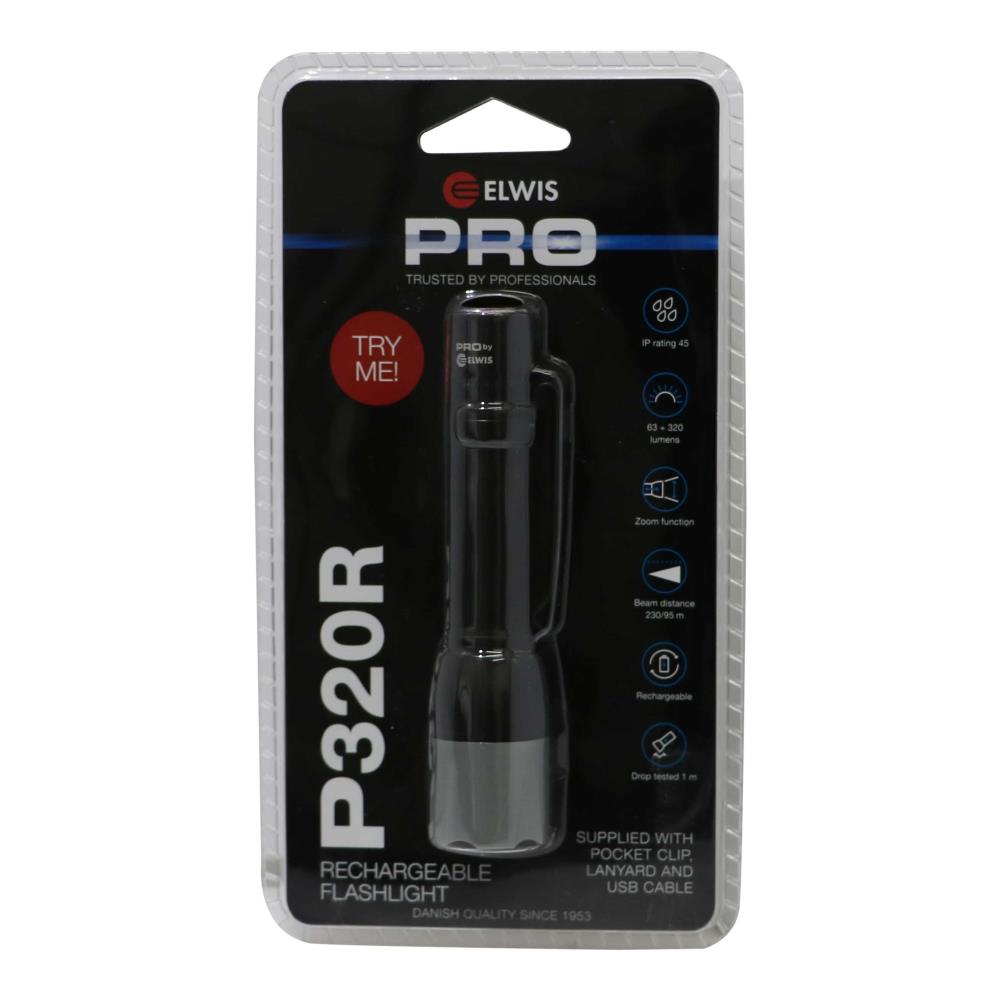 LAMPE TORCHE RECHARGEABLE LED 5W 320 LUMENS