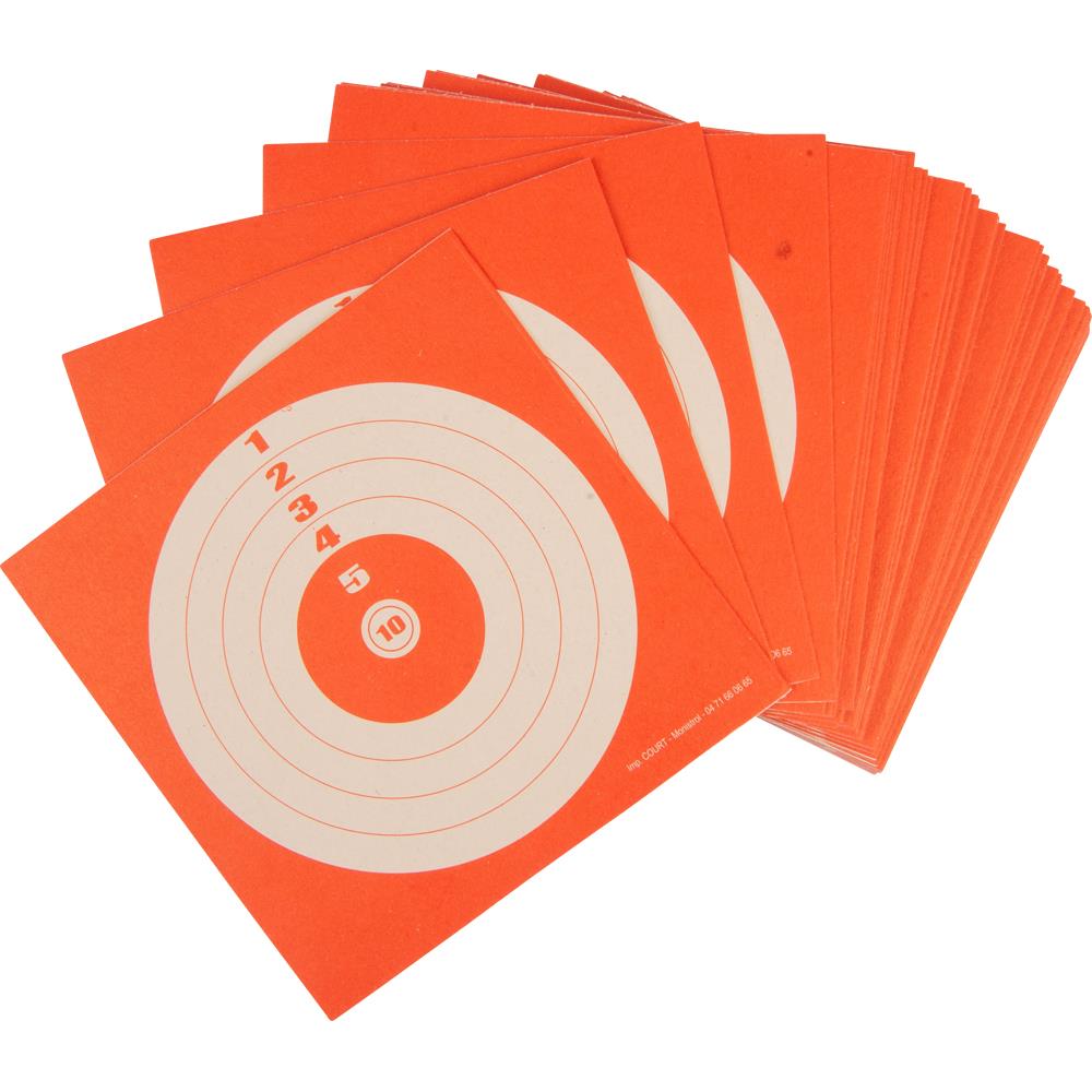 CIBLES 14X14 ROUGE X100